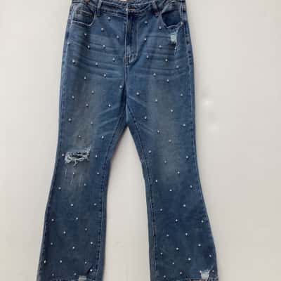 Cider  Womens  Size XL Straight Leg Jeans Blue 