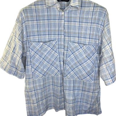 Zara Womens  Shirt Size S Blue / White 