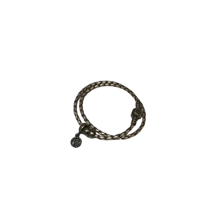 Womens Pandora Charm Bracelet Light Brown / Pearl / Silver 