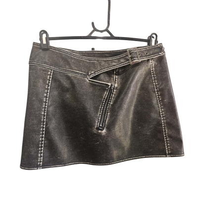 Divided H&M - Womens - Size 10 - Vegan Leather Skirt - Black  