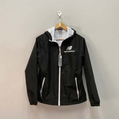 New Balance Womens  Size S Hooded Running/Training Jacket Black  / White 