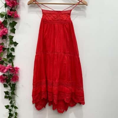 Witchery Kids Scarlet Lace Tiered Dress Size 10
