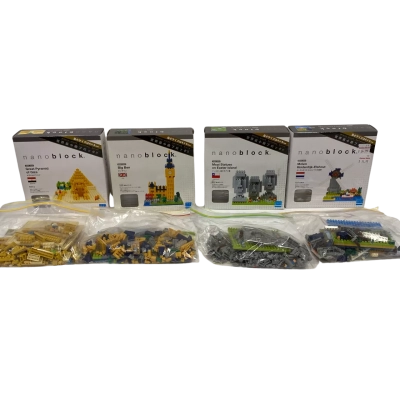 Set of 4 Nano Blocks Puzzles - Countries