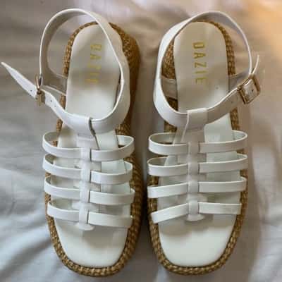 Dazie Womens  Sandals  Size 10 White/Brown