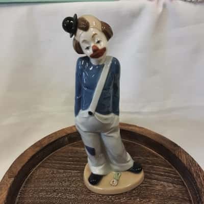 Nadal porcelain sad clown figurine