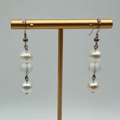 925 Pearl & Bead Dangle Earrings
