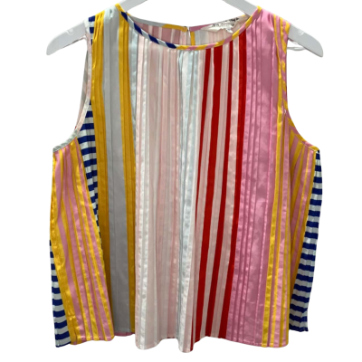 Gorman x Mireia Ruiz Pleated Striped Top Size 10