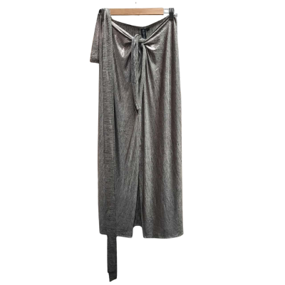 New With Tags SKARONG Metallic Patterned Silver Maxi Length in Size M 