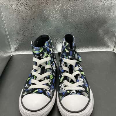Converse Kids  Size 13 Shoes Black/Blue/Green Beam