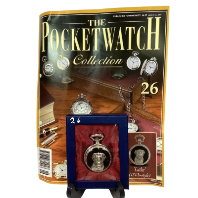 ‘Laïka’ (1810s-style) #26 Silver/Black Hachette Pocket Watch