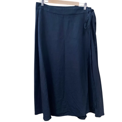 Country Road Black Linen Wrap Skirt Size 12  
