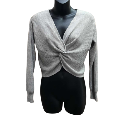 New With Tags BARDOT 'Romie' Twist Crop Top in Grey Marle Size XS/S