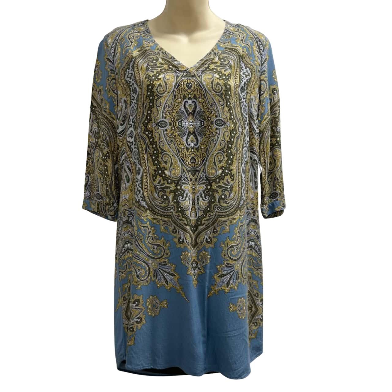 Robe Chemisier Massimo Dutti Taille 36 - Bleue - Occasion Très Bon état