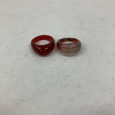 Women’s Glass Rings Set Of 2