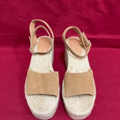 Seed Heritage Women's Maya Wedge Espadrilles Ankle Strap Size 40 Brown Shoes