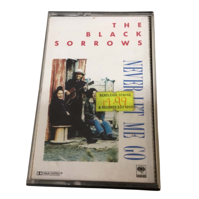 Vintage The Black Sorrows Never Let Me Go Cassette Tape