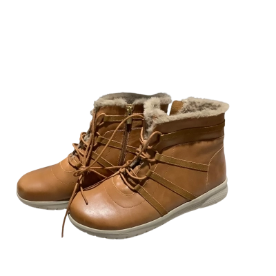 Ziera Susie XF Tan Leather Nub Shoes Womens  Size 10 / 9.5 Boots Brown NWOT 