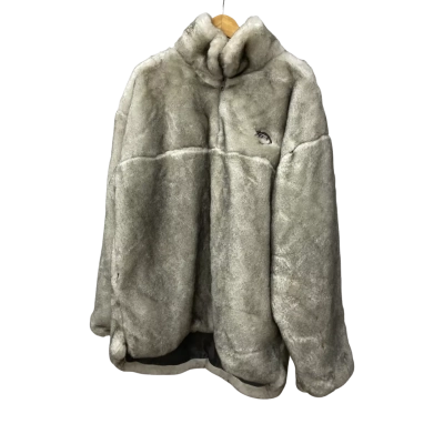  Kangaroo Poo - Men's 1/4 Zip Pullover White/Grey Size L