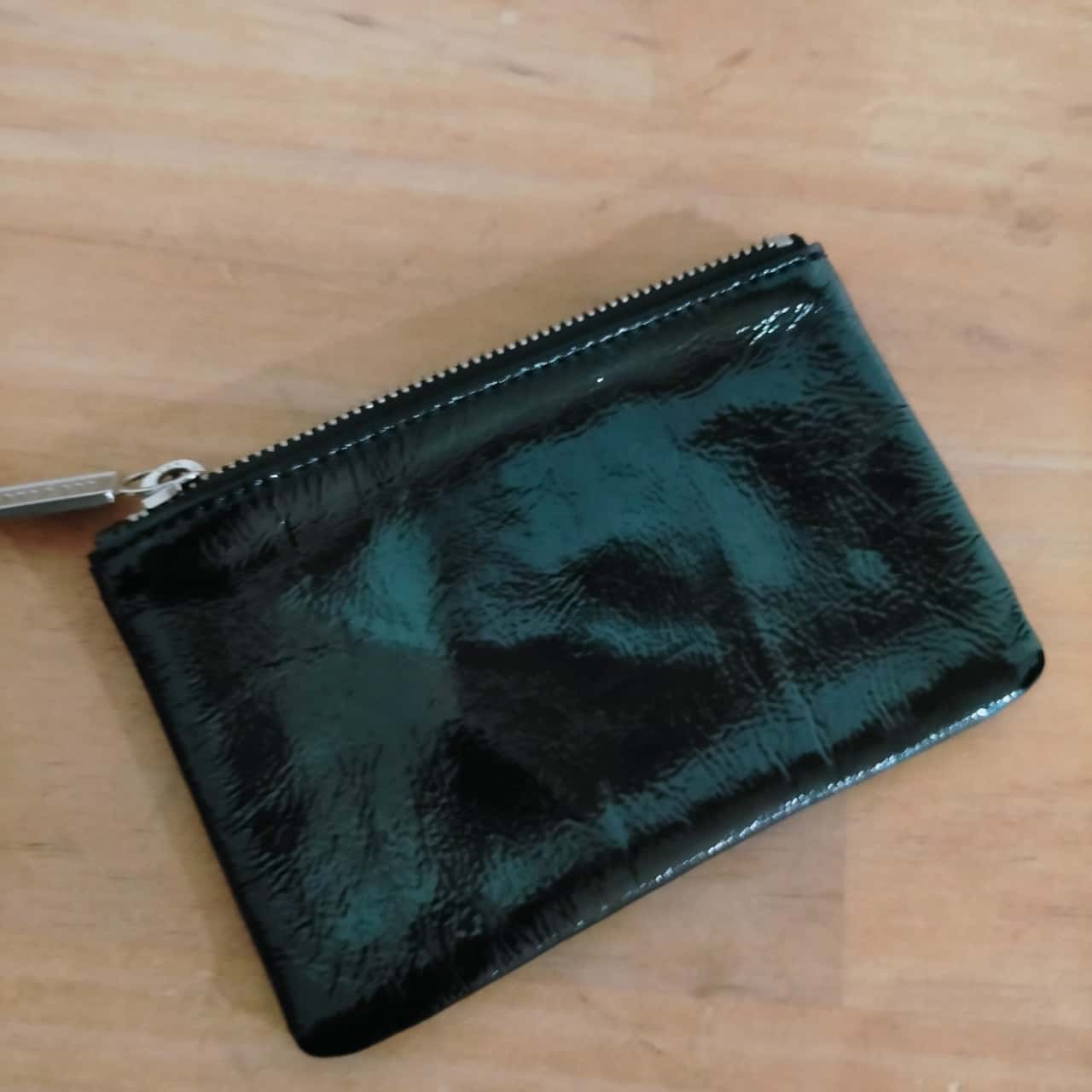 Mimco Small Black Patent Leather Coin Purse VGUC