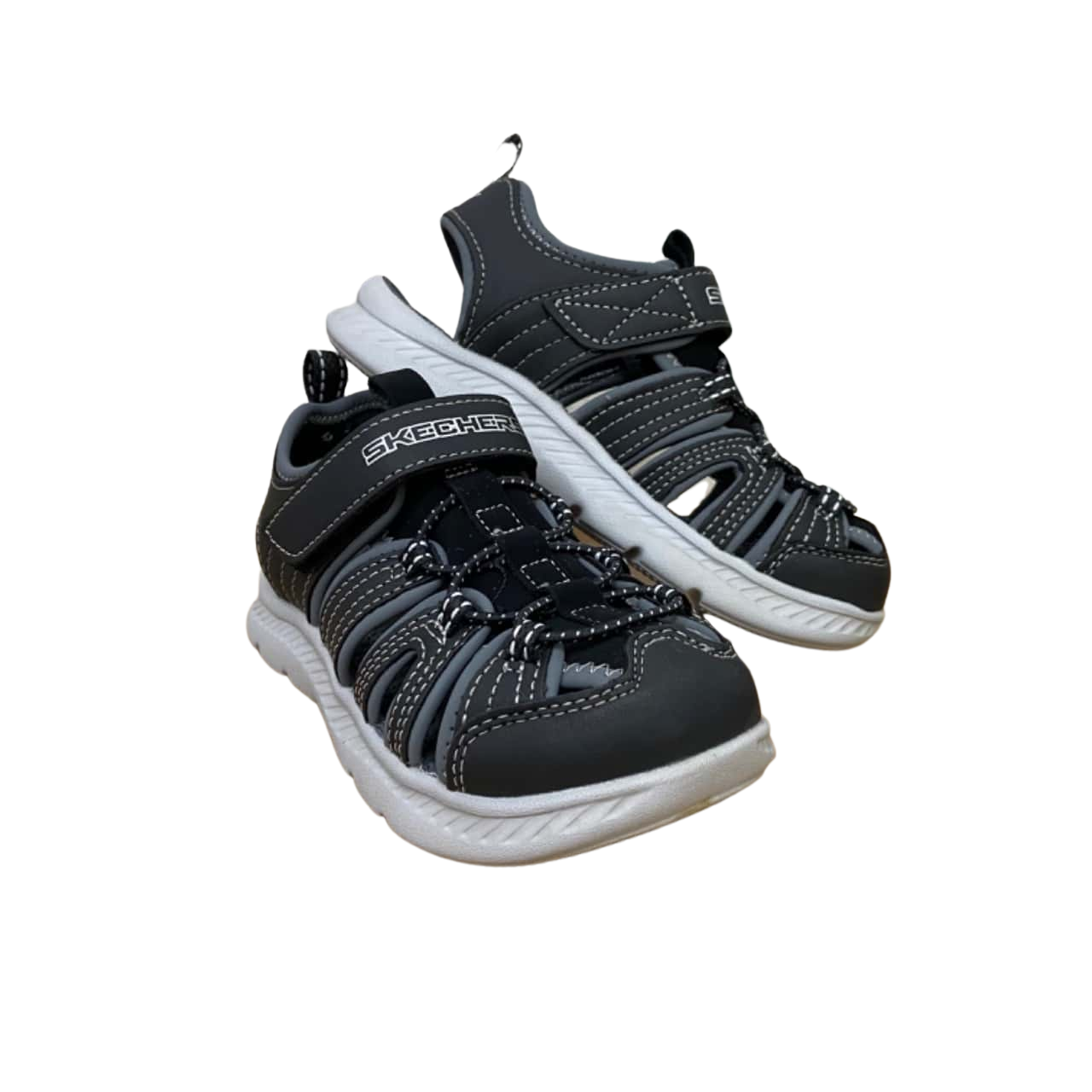 Skechers Kids Black & Grey Sandals Size 12(s)