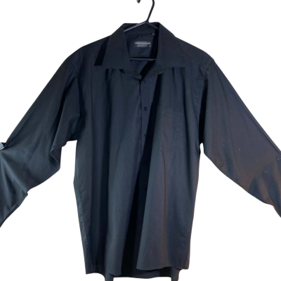  Black  Size 36/37 17.5 GIORGIO ARMANI long-sleeved button-up shirt