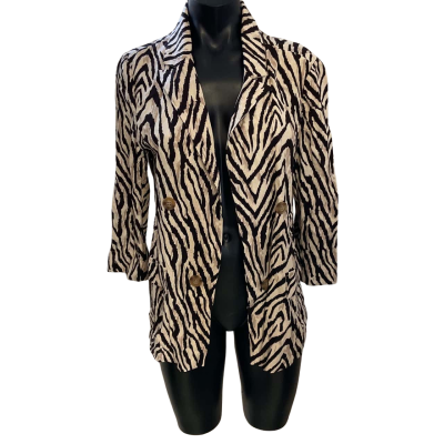 Rockmans Womens  Size 12 Blazer Animal print / Brown / Cream / Nude / Off White 