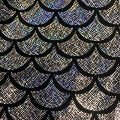 BlackMilk Kids Size M Black with Silver mermaid scales 