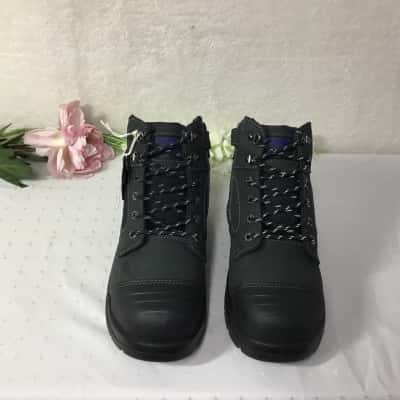 Rivers Mens Size 11 Black Leather Steel Toe Safety Boots (new) 