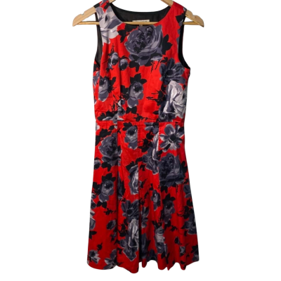 Laura Ashley Size 6 Floral / Red Dress