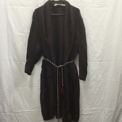 Vintage Mens Black Dressing Gown