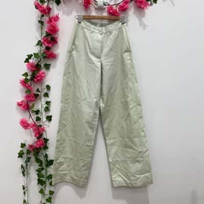 Jac & Jack Womens Wide Leg Pants Size 6 Mint Green 