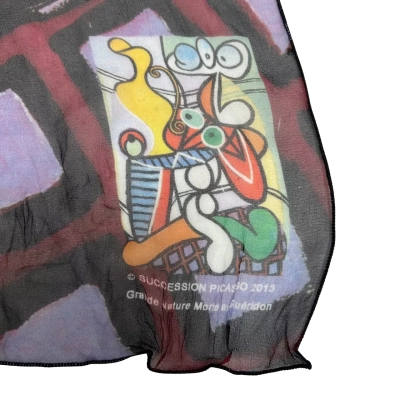 PICASSO SILK SCARF. ONE SIZE