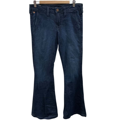 True Religion Womens Size 31 Wide Leg Jeans Blue 