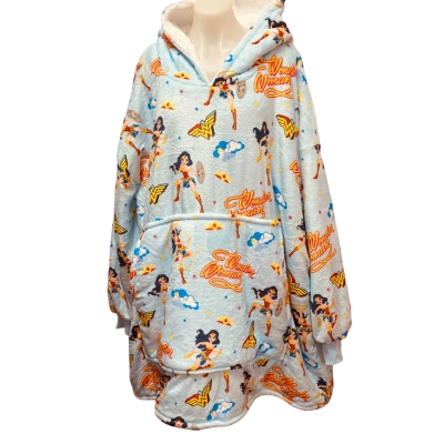 Women’s  Wonder Woman Oodie Blue / Multicoloured 