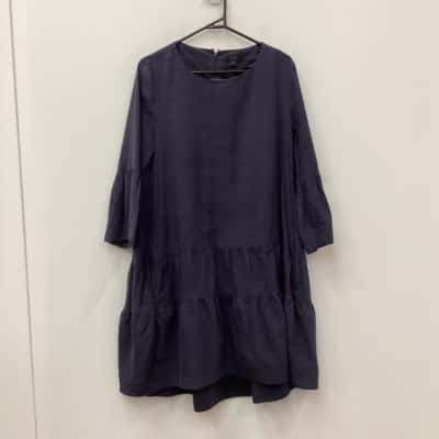 COS Long Sleeve Dress Navy Blue Size EUR 40
