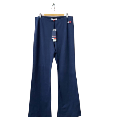 Tommy Jeans Womens Size 2XL Navy Blue Ribbed Flare Legging