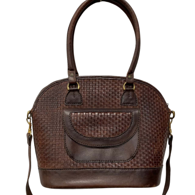  Womens woven leather unbranded Handbag Brown 