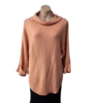 Sussan Womens Size M Pale Orange Knitted Batwing Sleeve Jumper 