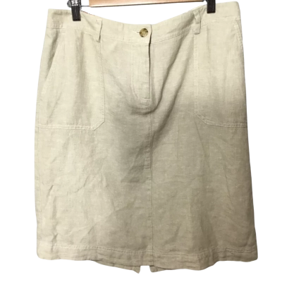 Sportscraft Womens  Size 12 Beige Midi Skirt