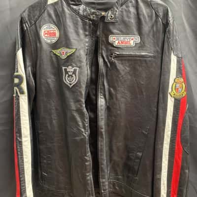 X. Q. X. Mens Size XXL Leather Jacket