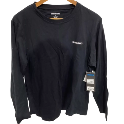 Shimano Mens Size M Long Sleeve Tee Black  
