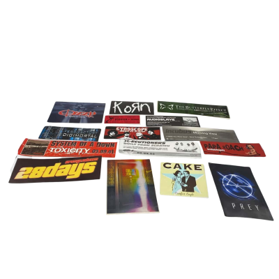 15x Vintage Rock/Metal Promotional Stickers Paper