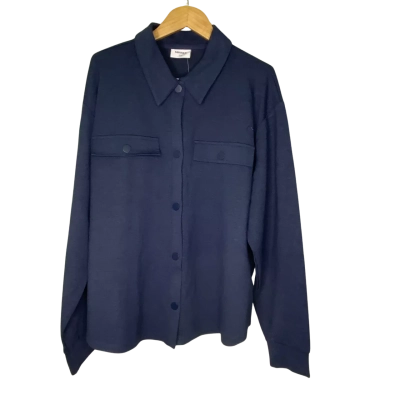 Susan Womens  Size XXL Button-down Cardigan Navy Blue 