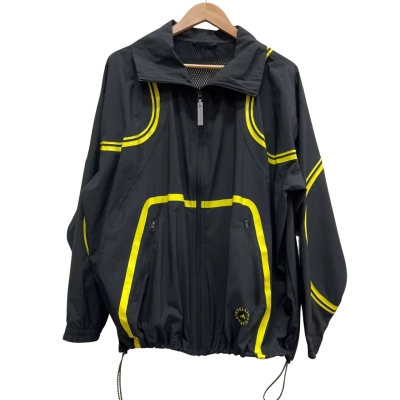 Adidas Womens Black & Neon Yellow Jacket Size 10 / 8 / S 
