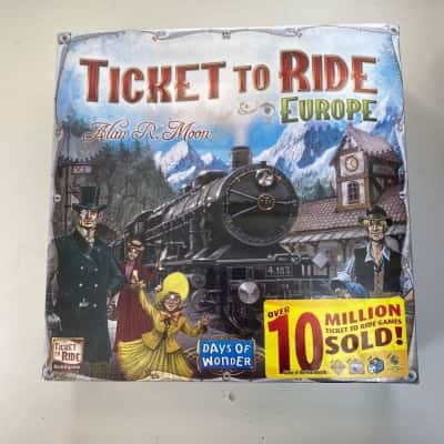 Ticket To Ride Europe Alan R. Moon Board Game
