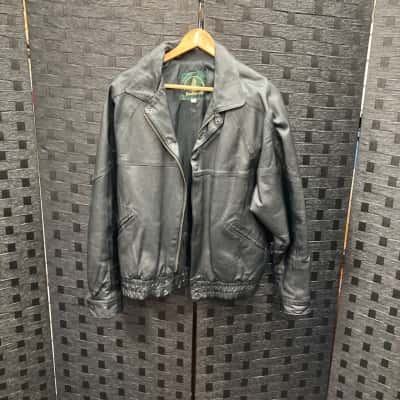  Mens Redwood Leather Jacket Black  