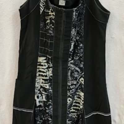  Womens Jenny May Size 16 Casual / Sleeveless Dress  Black /White/ Pattern 