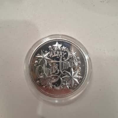 Merry Christmas sleigh ride coin