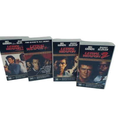 Lethal Weapon 4x VHS collection 1987,88,89,92.