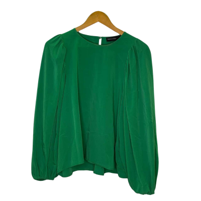 Decjuba Womens  Size 8 Long Sleeve Top Green 